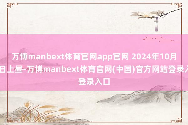 万博manbext体育官网app官网 2024年10月28日上昼-万博manbext体育官网(中国)官方网站登录入口