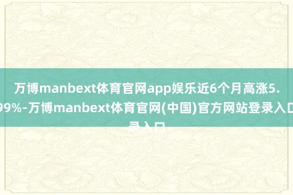 万博manbext体育官网app娱乐近6个月高涨5.99%-万博manbext体育官网(中国)官方网站登录入口