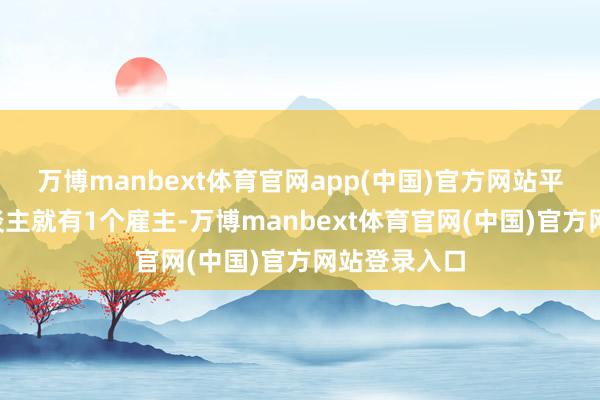 万博manbext体育官网app(中国)官方网站平均每7个东谈主就有1个雇主-万博manbext体育官网(中国)官方网站登录入口